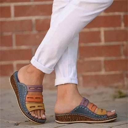 Damen Retro Sommersandale