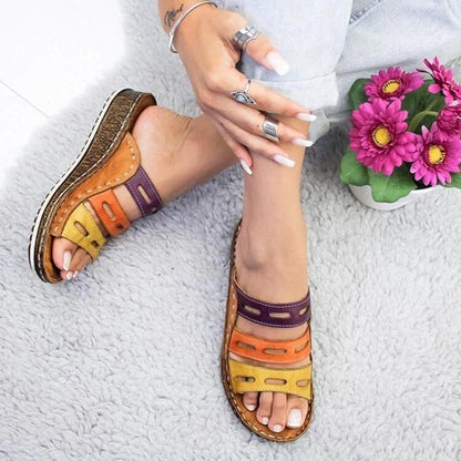 Damen Retro Sommersandale