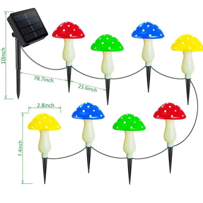 🍄Chikalabs Garden Lampe solaire colorée en forme de champignons