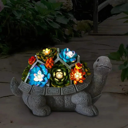 ✨Chikalabs Home Garden Solar Flower Light Turtle