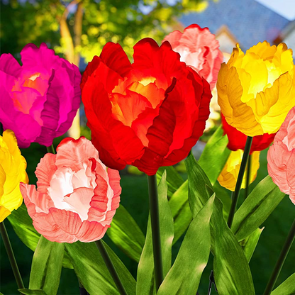 💐Chikalabs Gartenrosen-Solarblumenlichter 
