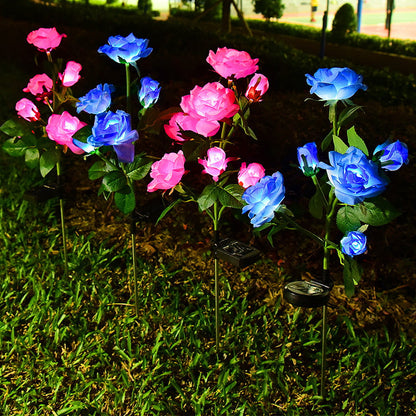 [🏆49% OFF]Chikalabs Garden Rose Solar Flower Stake Lights