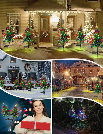 🎄Chikalabs Garden Holiday Decorations Solar Christmas Tree Lights