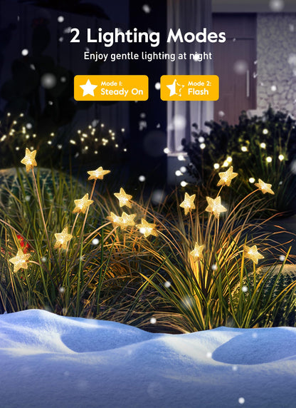 💐Chikalabs Garden Solar-Gartenleuchten, 2 Beleuchtungsmodi