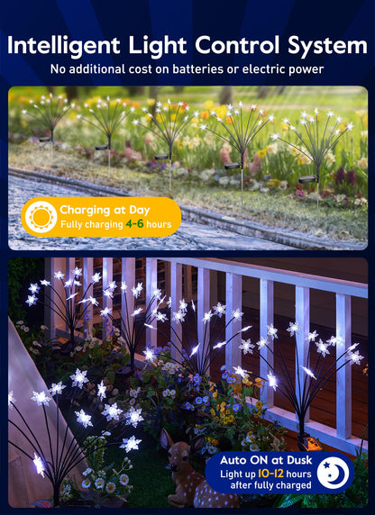 💐Chikalabs Garden Solar-Gartenleuchten, 2 Beleuchtungsmodi