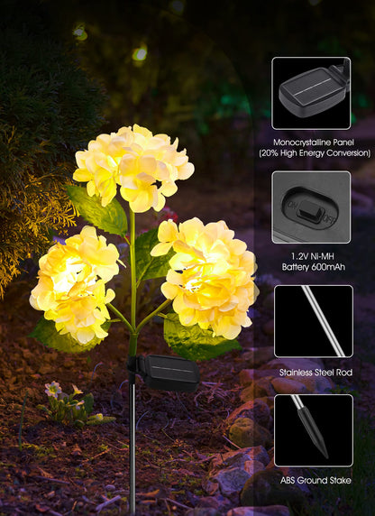 💐Chikalabs Gartenrosen-Solarblumenlichter 