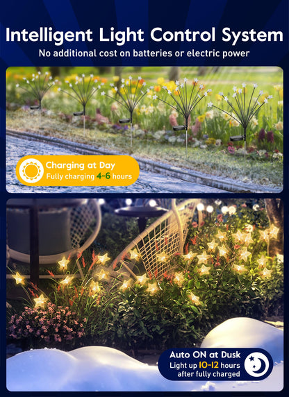💐Chikalabs Garden Solar-Gartenleuchten, 2 Beleuchtungsmodi