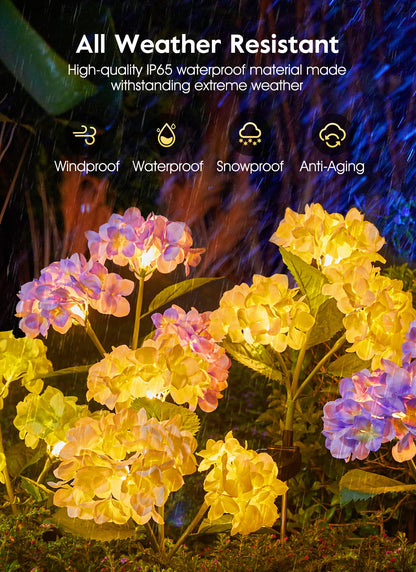 💐Chikalabs Gartenrosen-Solarblumenlichter 