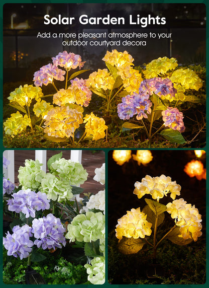 💐Chikalabs Gartenrosen-Solarblumenlichter 