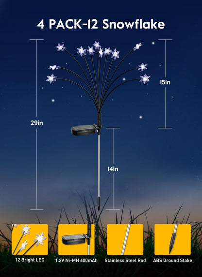 💐Chikalabs Garden Solar-Gartenleuchten, 2 Beleuchtungsmodi