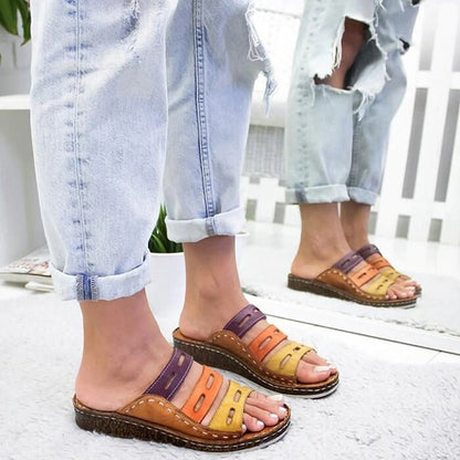 Damen Retro Sommersandale