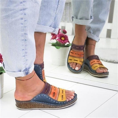 Damen Retro Sommersandale