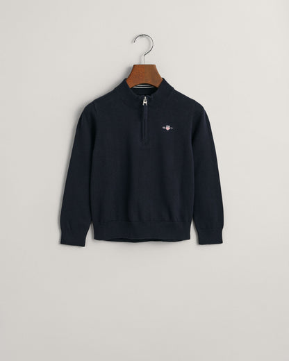 Kids Shield Cotton Half-Zip Sweater
