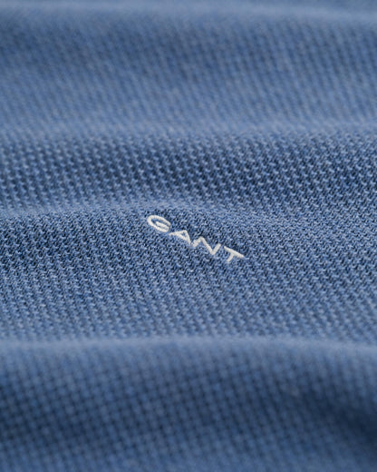 Cotton Piqué Crew Neck Sweater