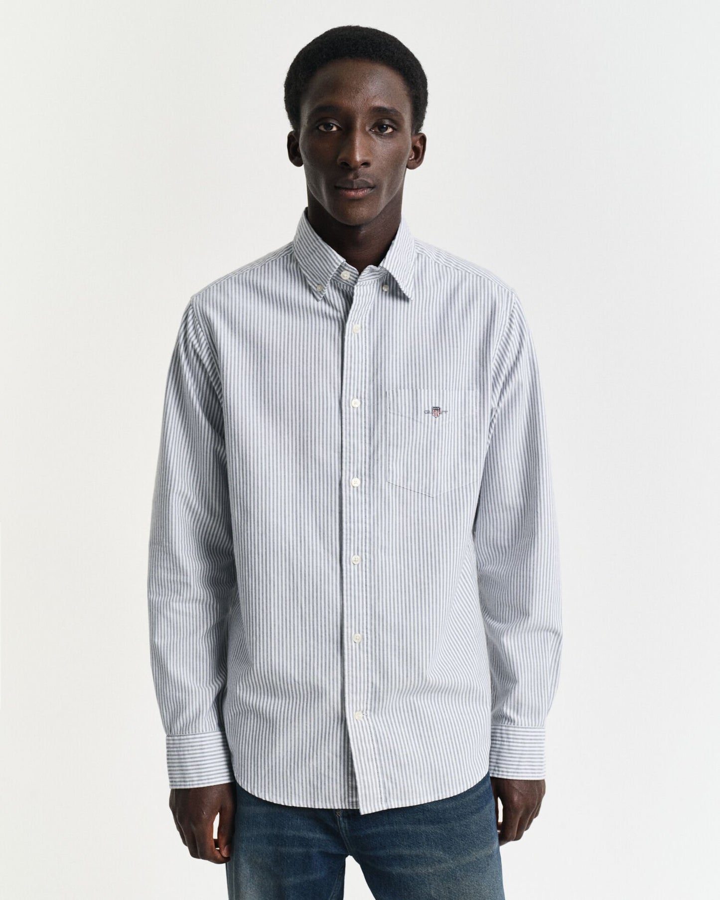 Regular Fit Banker Stripe Classic Oxford Shirt