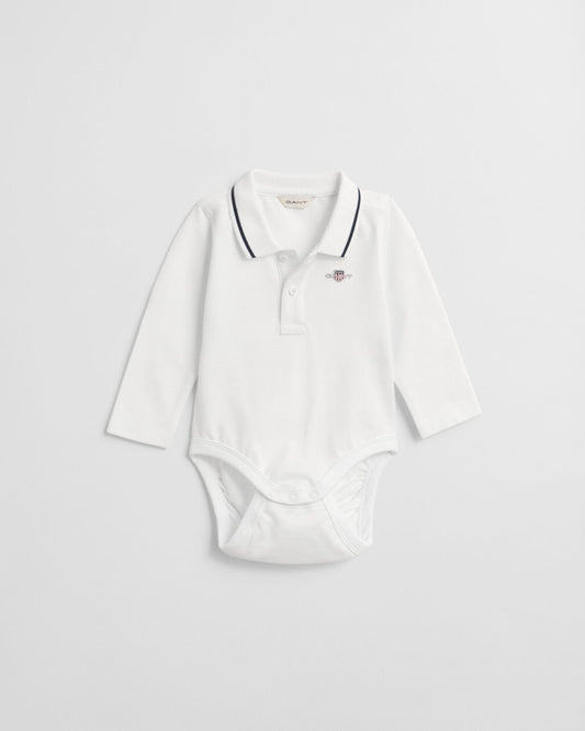 Baby Shield Piqué Long Sleeve Bodysuit