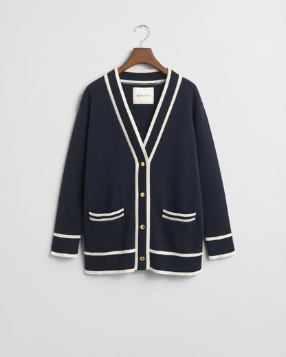 Contrast Knit Cardigan