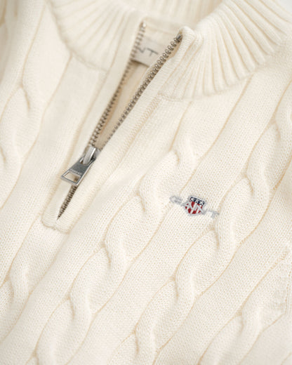 Kids Cotton Cable Half-Zip Sweater