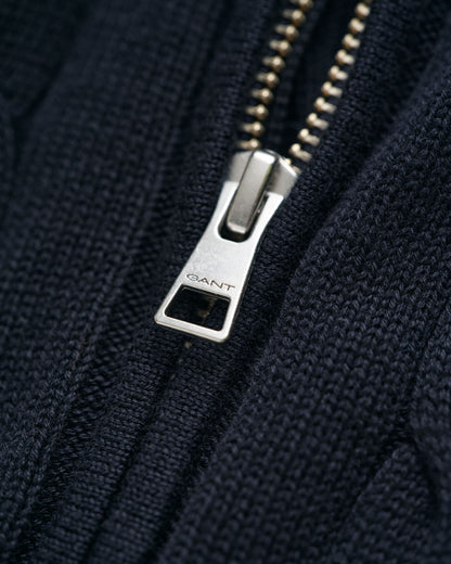 Teens Cotton Cable Knit Half-Zip Sweater