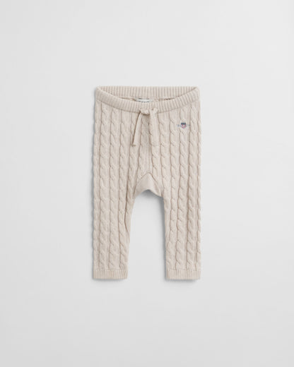 Baby Shield Cotton Cable Leggings