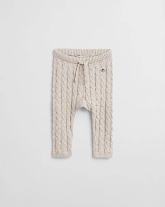 Baby Shield Cotton Cable Leggings