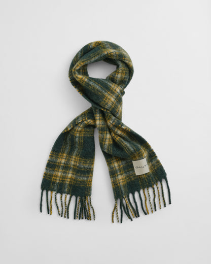 Checked Mohair Alpaca Blend Scarf