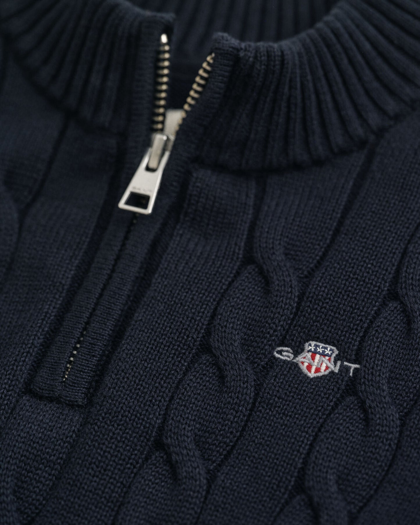 Kids Cotton Cable Half-Zip Sweater