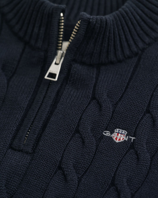 Kids Cotton Cable Half-Zip Sweater
