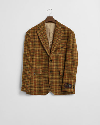 Relaxed Fit Checked Tweed Blazer