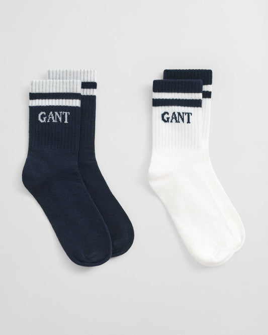 Kids 2-Pack Striped Sport Socks