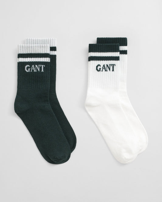 Kids 2-Pack Striped Sport Socks
