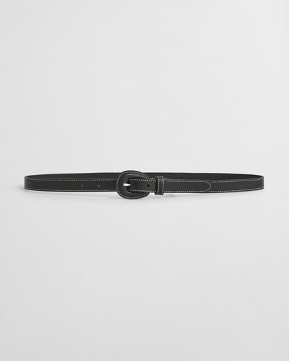Leather Covered Buckle Belt