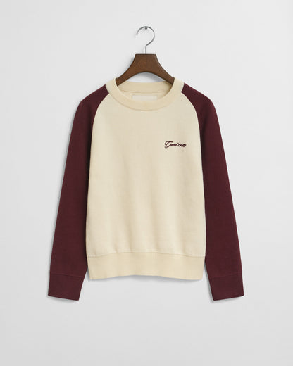 Color Blocked Crew Neck Sweater