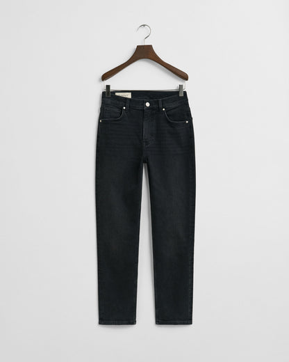 Slim Fit Cropped Black Jeans