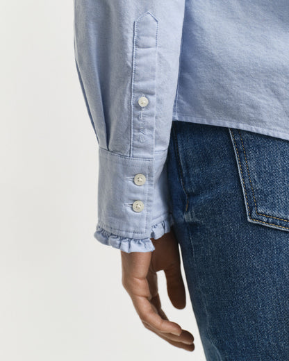 Classic Oxford Frill Blouse