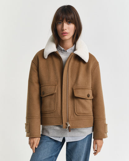 Wool Blend Flight Jacket
