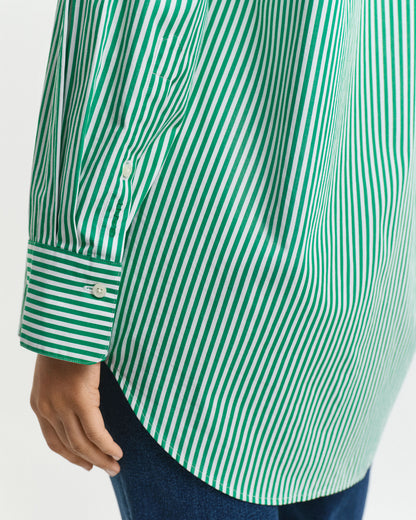 Oversized Classic Striped Poplin Shirt