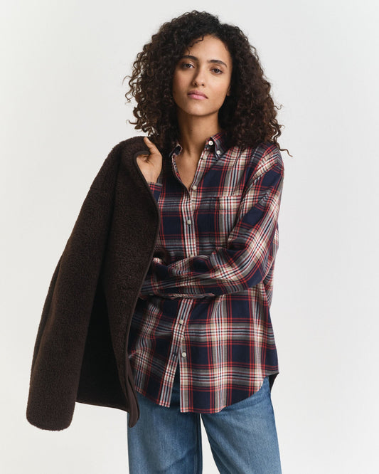 Relaxed Fit Checked Flannel Shirt