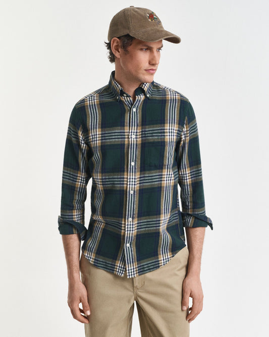 Regular Fit Windblown Flannel Check Shirt
