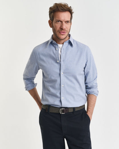 Regular Fit Melange Flannel Shirt