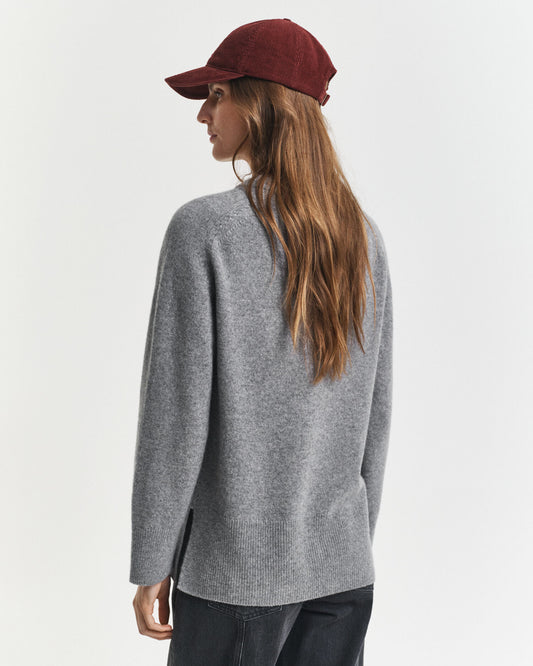 Soft Wool Cashmere Blend Crew Neck Sweater