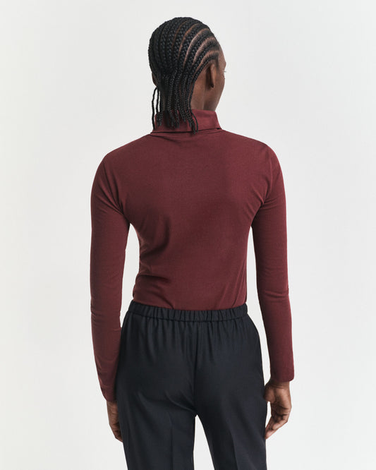 Lightweight Cotton Turtleneck Top