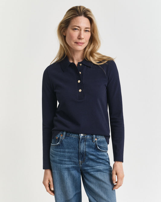 Long Sleeve Piqué Polo Shirt