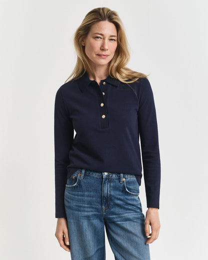 Long Sleeve Piqué Polo Shirt