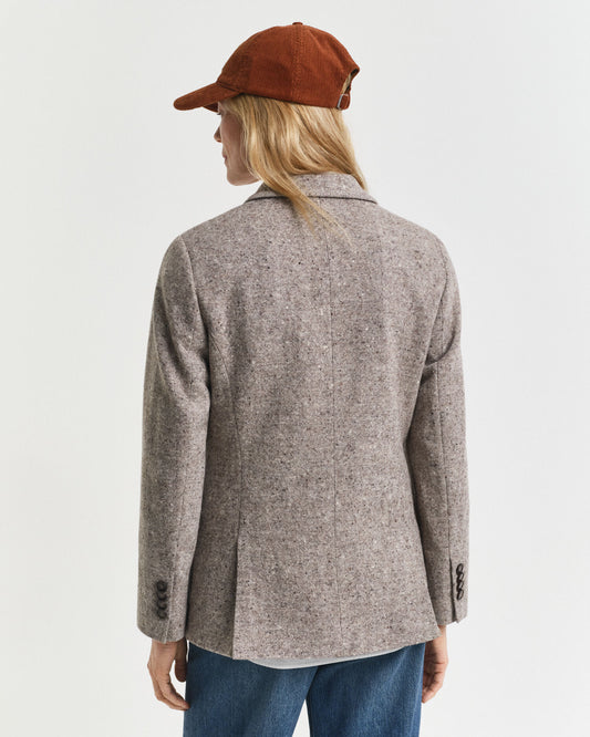 Regular Fit Textured Wool Blazer