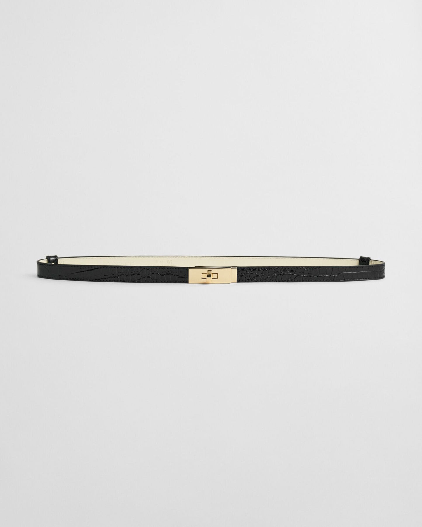 Turn-Lock Buckle Croc Effect Belt
