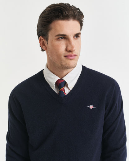 Superfine Lambswool V-Neck Sweater