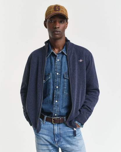 Superfine Lambswool Zip Cardigan