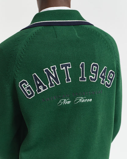 1949 Graphic Zipped Cardigan
