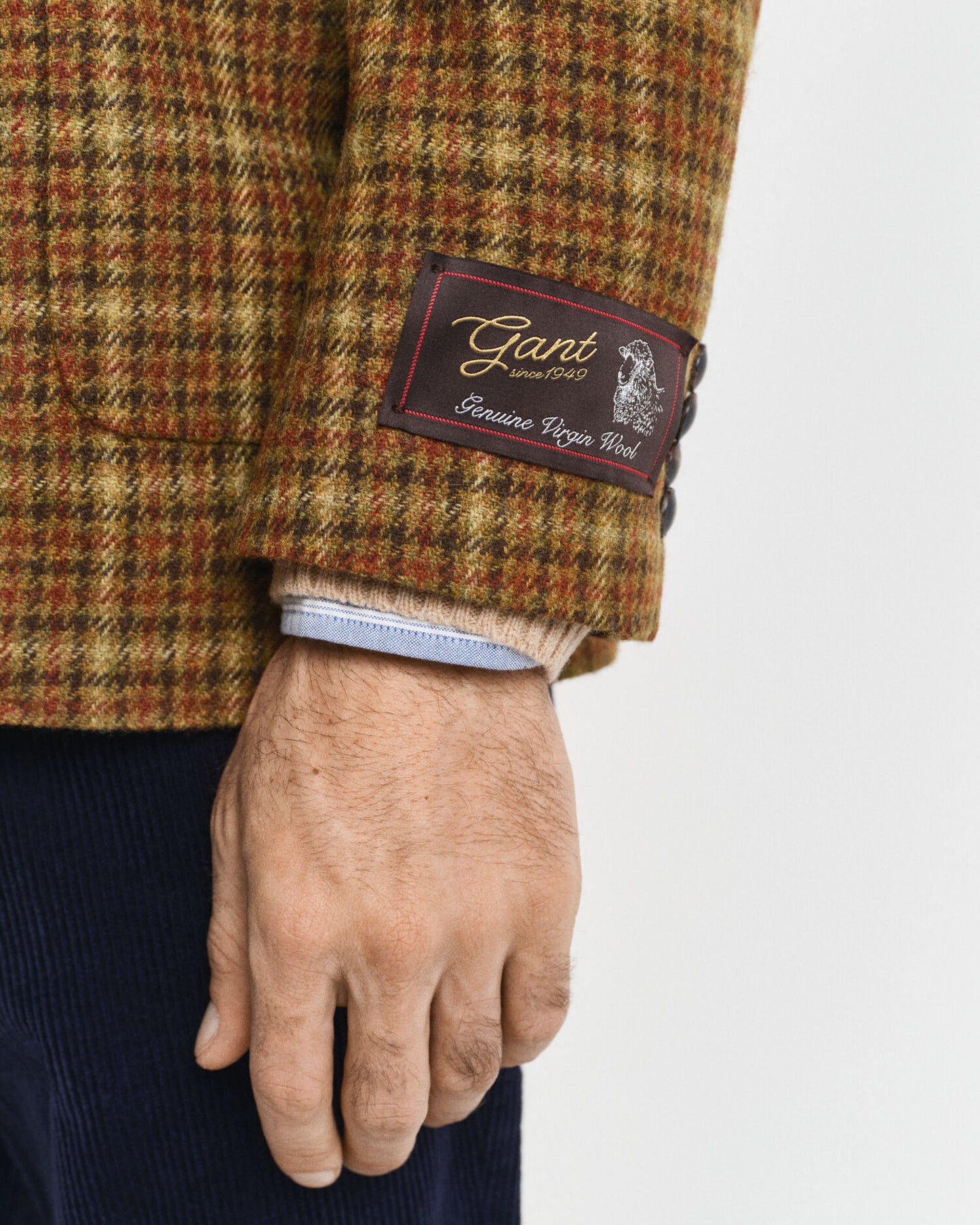 Relaxed Fit Checked Tweed Blazer